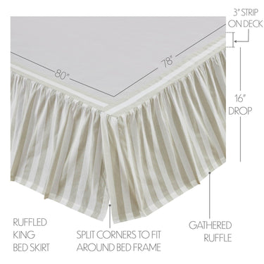 Finders Keepers Ruffled King Bed Skirt 78x80x16 - The Fox Decor